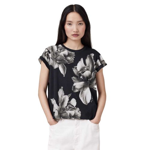 AllSaints Anna Floral Print Short Sleeve T-Shirt